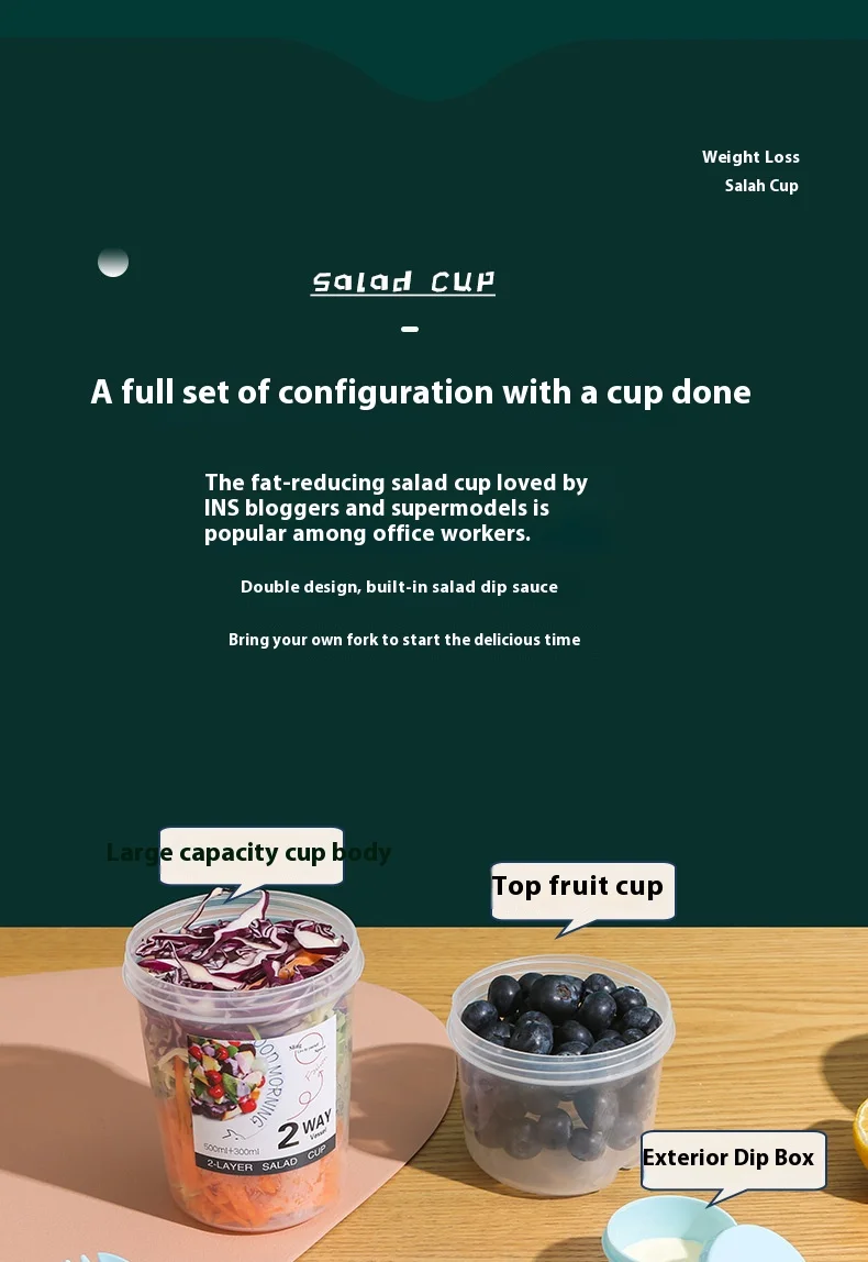 SoftAura Frühstücks-Becher für unterwegs, Salatbecher, Joghurt- und Overnight-Oats-Snackbehälter, Parfait-Behälter, Dressing-Halter, Neu 2026 – Detail 3