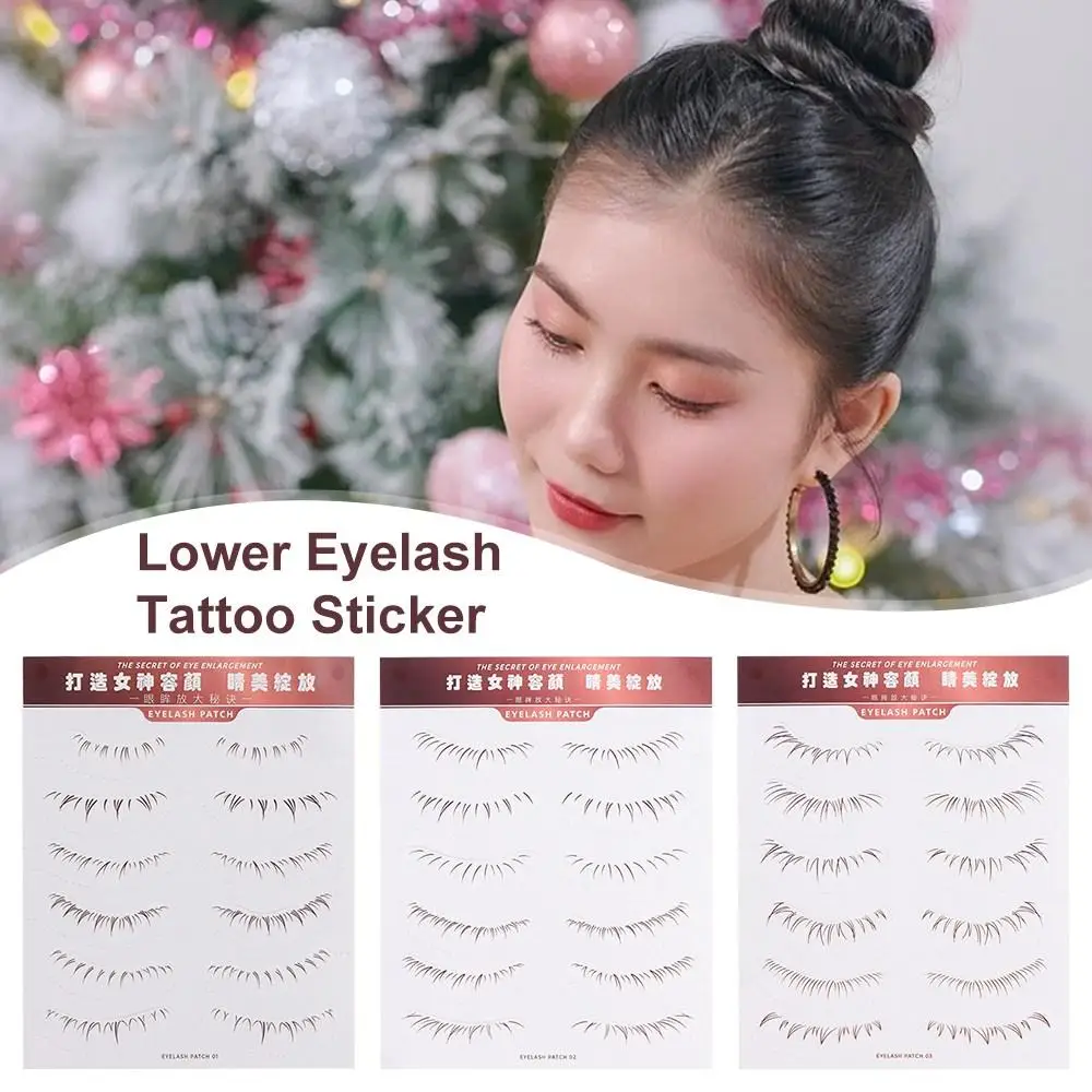 

Water Transfer Printing Lower Eyelash Tattoo Sticker Lazy Makeup Tool Temporary Tattoo Patch Lower Eyelash Patch