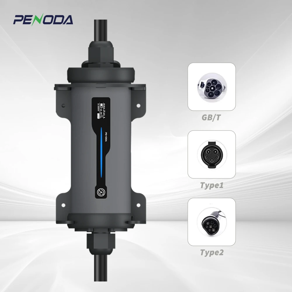 

ENHEN Type 2 EV Charging Station with 3 rotary plug 3.5 7 11 22kw