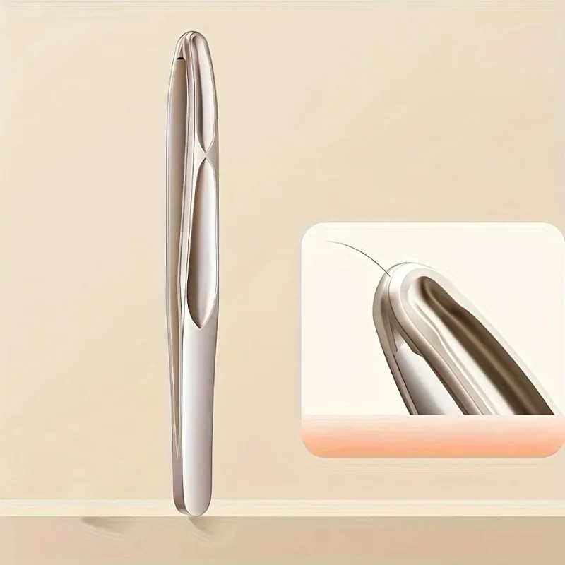 Pinzas Redondas de Acero Inoxidable para Dar Forma a las Cejas, Recortar el Bigote, Eliminar el Vello Facial y el Vello de la Barba, para Uso Doméstico
