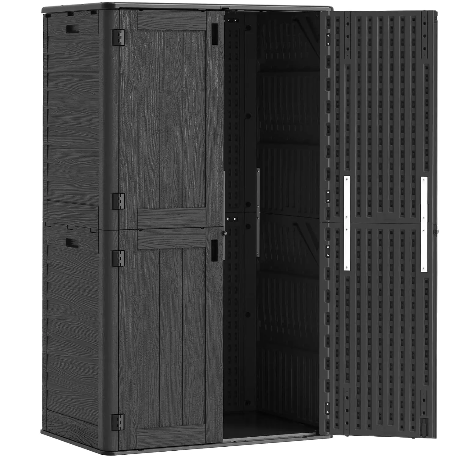 Outdoor Storage Shed Waterproof, 61 Cu.Ft Tall Vertical Resin Sheds