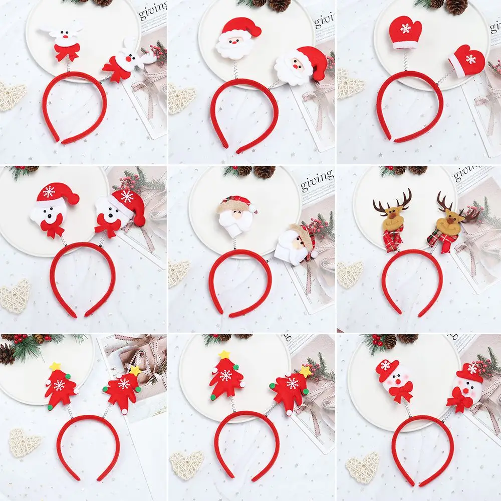 Kids Adult Lovely Santa Claus Hair Accessories Christmas Headbands Reindeer Headwear Christmas Decorations Xmas Hairband