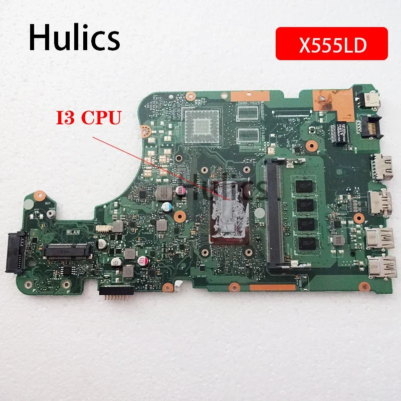 Hulics Used X555LD Laptop Motherboard For ASUS X555LA  X555LF X555LJ X555L X555 Mainboard I3-CPU