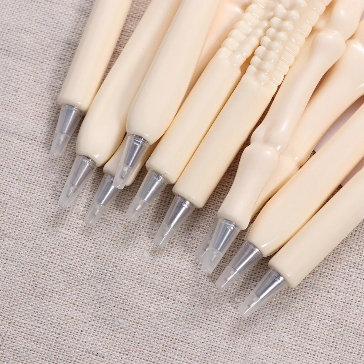 

10Pcs Unique Bone Shaped Ballpoint Pens Solid Plastic 147Mm Writing Instrument for Doctors Nurses Professionals