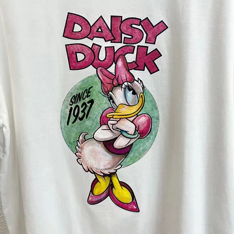 Disney T Shirt Donald Duck Anime Blouses Graphic Short Sleeve T Shirts Kawaii Tee Top Harajuku Donald Duck Y2k Women Clothing