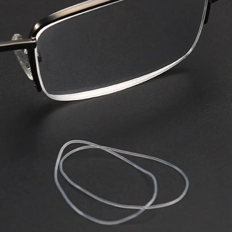10pcs Half-frame Lens Explosion-proof Silicone Coil Rubber Ring Cushion Wire Anti-pressure Silica Gel Collar Glasses Accessory