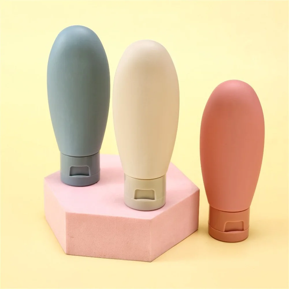 3 قطعة/المجموعة السفر زجاجة 60 مللي زجاجات إعادة الملء المحمولة لينة البلاستيك غسول الشامبو الحاويات رفرف ضغط أنبوب زجاجة فارغة #3