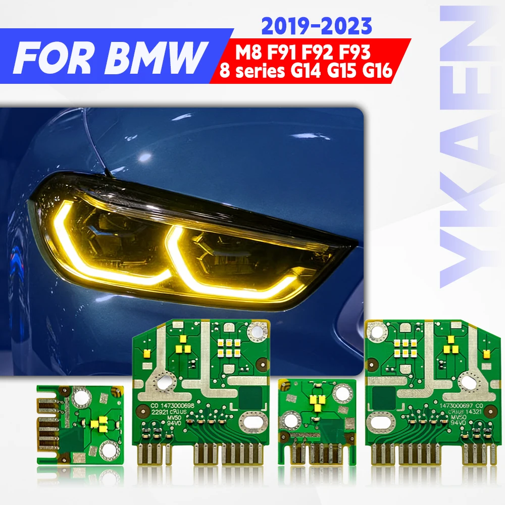 

Желтый янтарный светодиодный светильник Angel Eyes DRL Chips Board для 19-23 BMW M8 F91 F92 F93 G14 G15 G16 Красный Синий дневные ходовые огни 63119498649