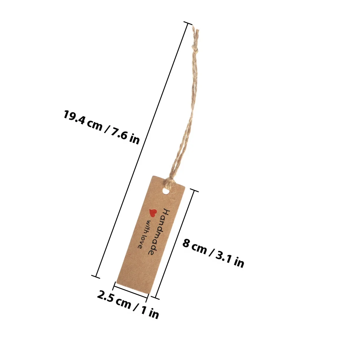 Etiquetas de papel kraft artesanais 50 peças, etiquetas suspensas vintage para presente, casamento, decoração de natal pré-perfurada com corda para artesanato diy