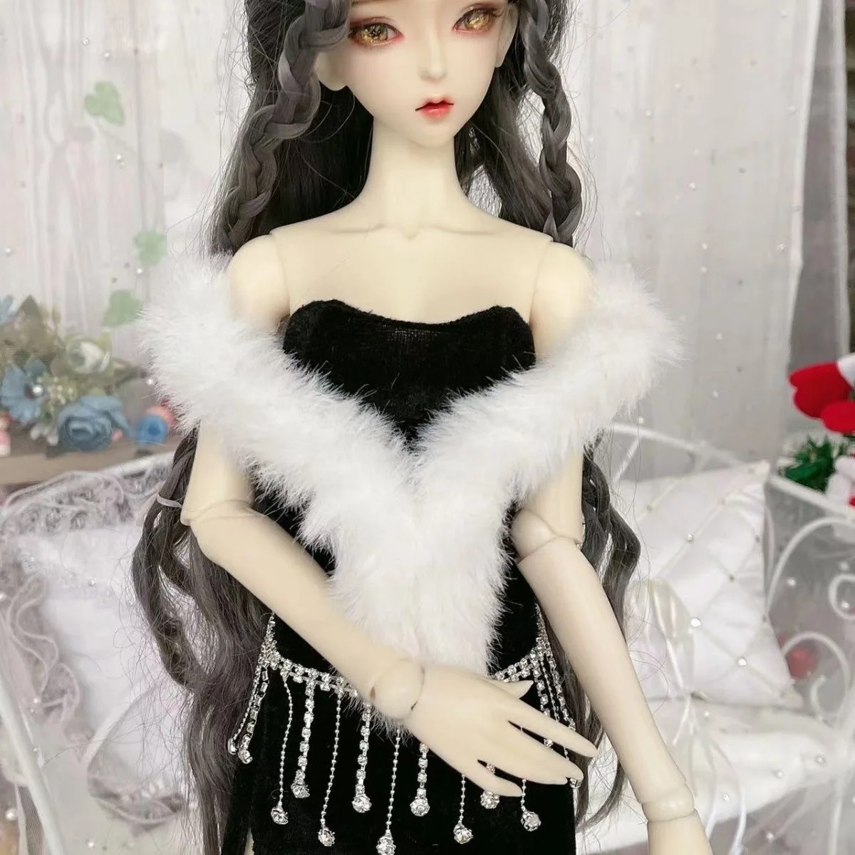 Doll clothes 1/3 Yeluoli Debisheng dress 1/4 BJD MSD skirt free shipping