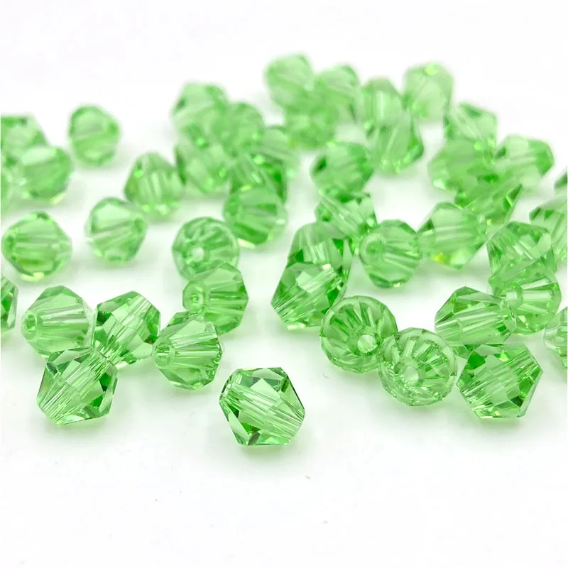 Faceted Austria 3 4 6mm Bicone Crystal Beads Spacer Glass Beads for Bracelet Necklace DIY Jewelry Making