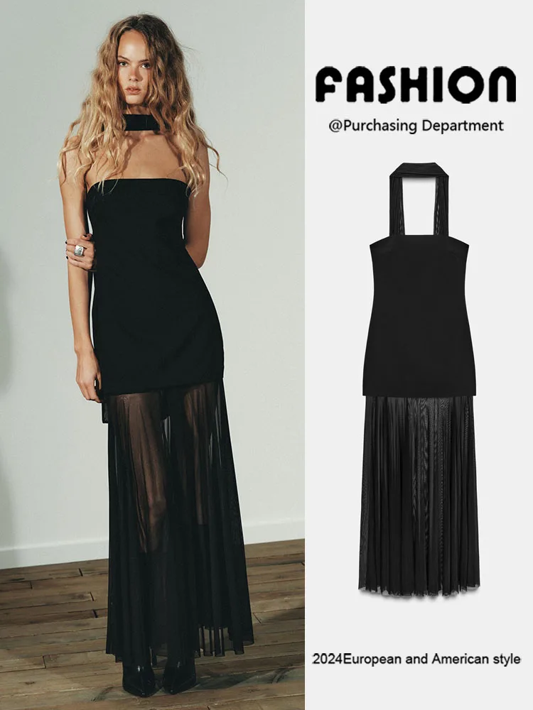 

Элегантное облегающее женское платье без рукавов с открытыми плечами и запахом, новинка зимы, модный трендовый стиль 4772238