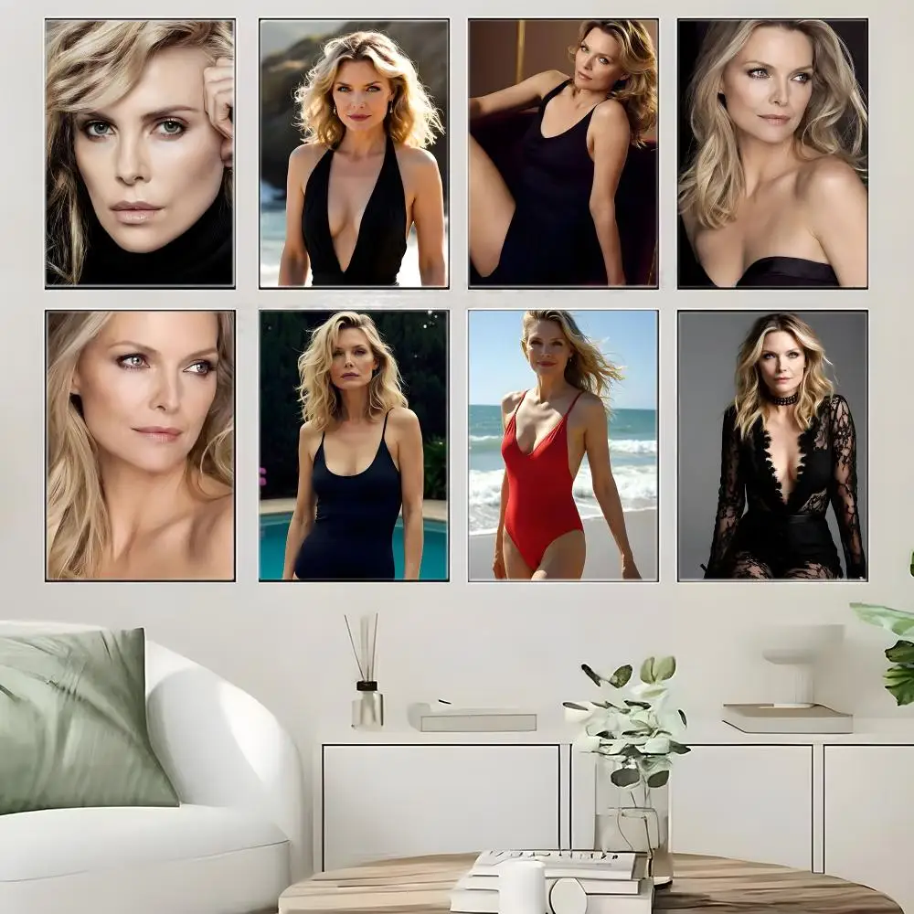 Famous Actor M-Michelle Pfeiffer Poster Crease Free Waterproof Durable All Space Wall Decor