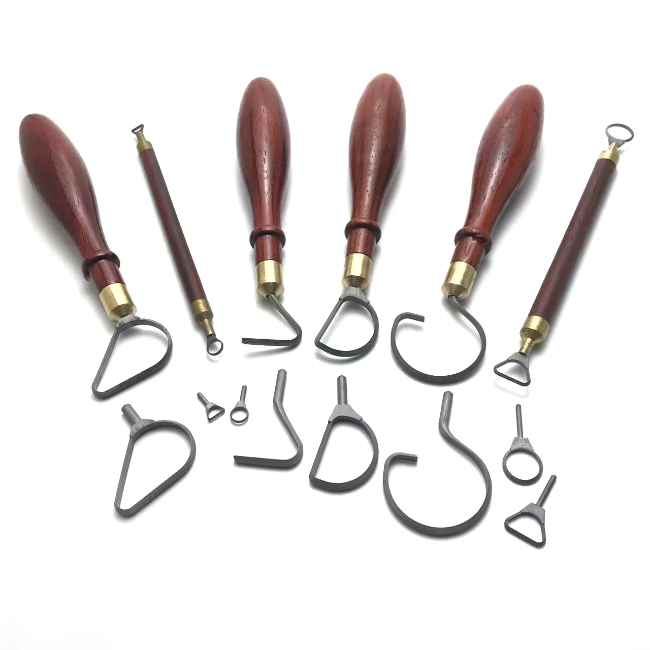 Pottery Carving Tool Tungsten Carbide Steel Knife Head Ceramic Clay Scraper Trim Molding Texture Ring Knife Mahogany Clay Cutter