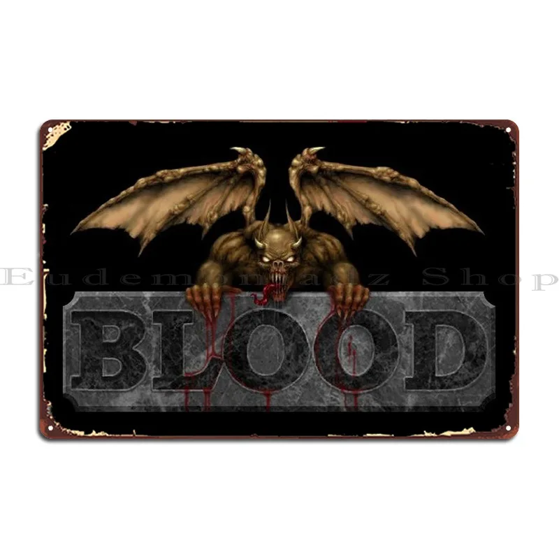 Monolith Blood Logo Metal Plaque Poster Create Wall Mural PaintingCharacter Decoration Tin Sign Poster