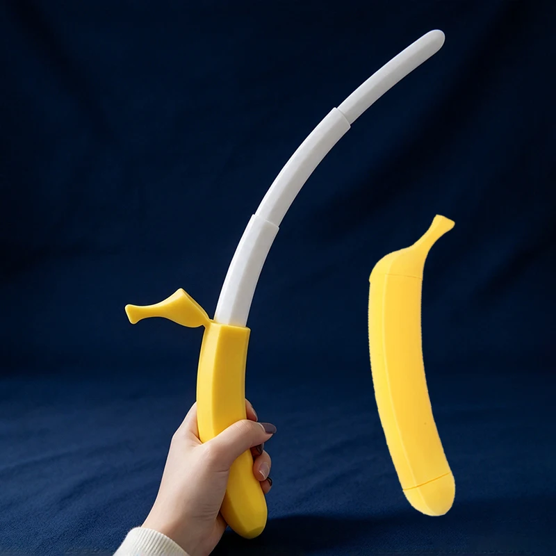 Creative Banana 3D Printed Retractable Sword Toy, Funny Stress Relief Fidget Toy, Decompression Sensory Toy for Kids Adults Gift