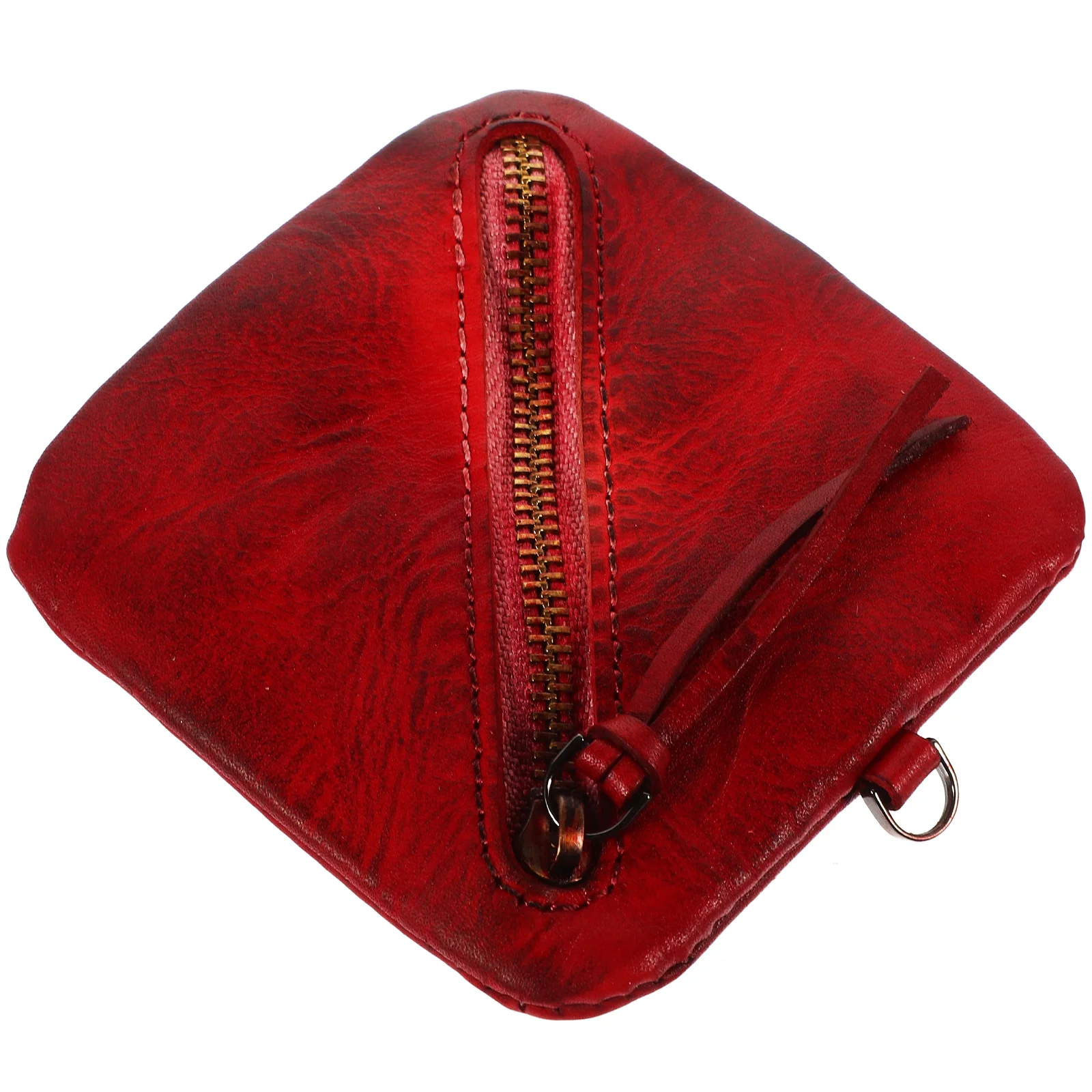 

Cowhide Coin Purse For Women Vintage Mini Wallet Small Change Pouch Portable Storage Bag For Cards Earphones Makeup Travel