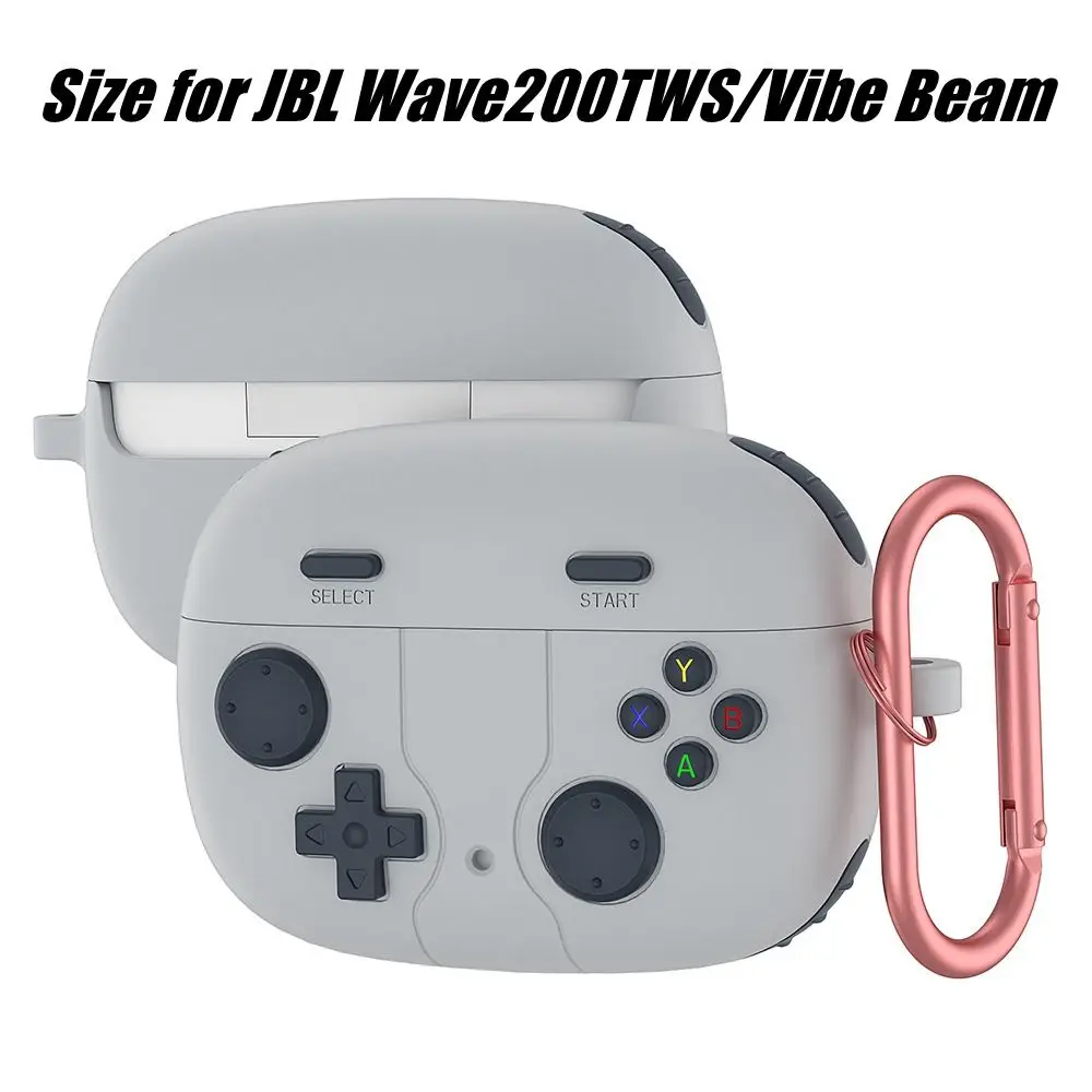 3D Earphone Case Silicone Game Console Styling Earphone Protective Cover Cartoon Style Dustproof for JBL Wave200TWS/Vibe Beam