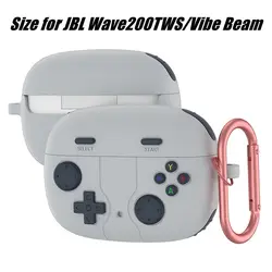 3D Earphone Case Silicone Game Console Styling Earphone Protective Cover Cartoon Style Dustproof for JBL Wave200TWS/Vibe Beam