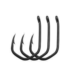 Stainless Steel Carp Fishing Hooks, Barbed Pinpoint Claw Hooks, PTFE Coating, High Carbon, Eyed Fish Hooks, 20Pcs