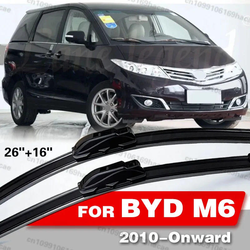 

2PCS Front Windshield Wipers Are Suitable For BYD M6 2010-Onward Car Windshield Clean Window Rain Brush Accessories 26"+16"