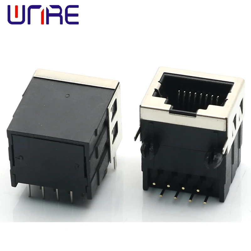 5Pcs Single Port Half Pack RJ45-58C Crystal Head Female 8P8C Black Network Socket Connector Interface