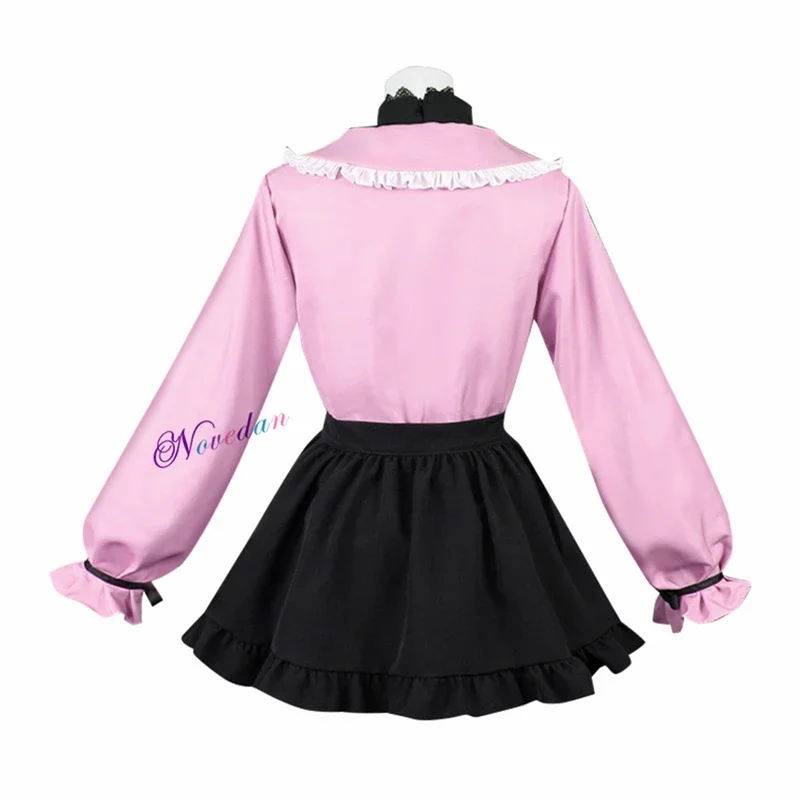 Disfraz de vampiro Miku para mujer, peluca, traje de anime, vestido rosa kawaii, camisa, uniforme, accesorios de disfraz de Halloween