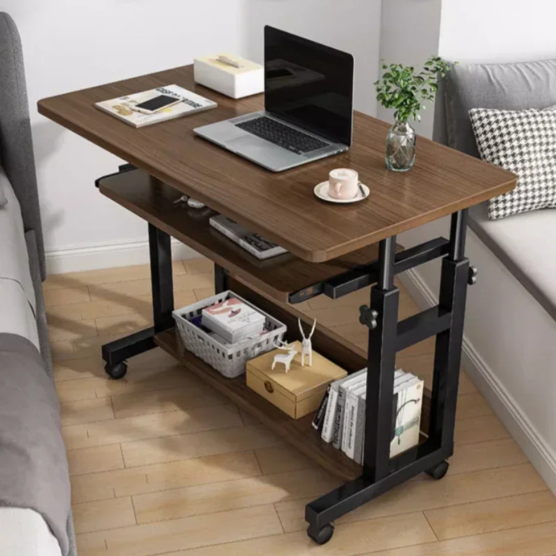 

Movable Computer Table Living Room Bedroom Leisure Side Laptop Desk Table Household Lifting Space Saving Table Home Furniture
