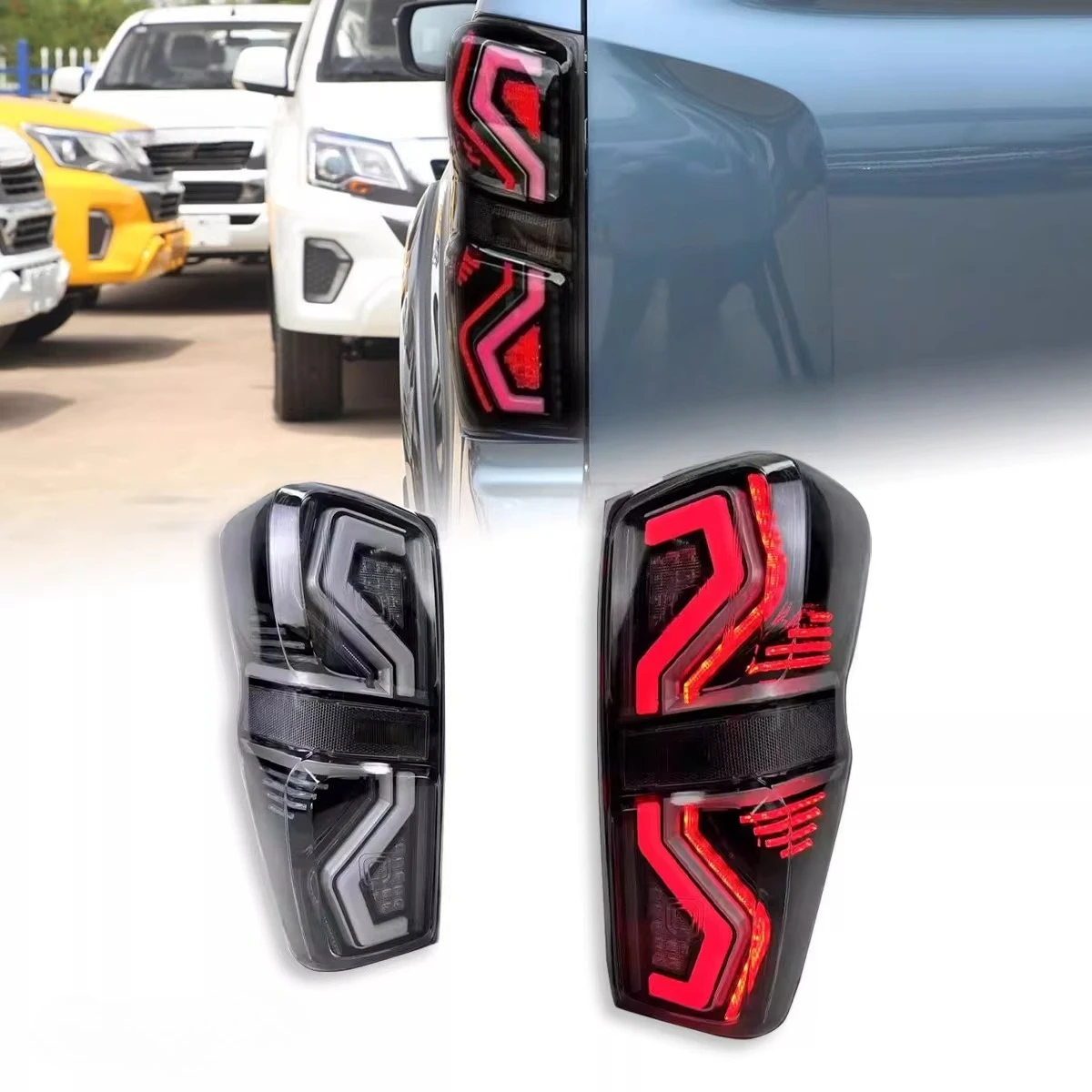 

Для Isuzu D-MAX 2021 2022 2023: Модифицированный светодиодный задний фонарь в сборе, указатель поворота, фонарь заднего хода, автомобильные аксессуары