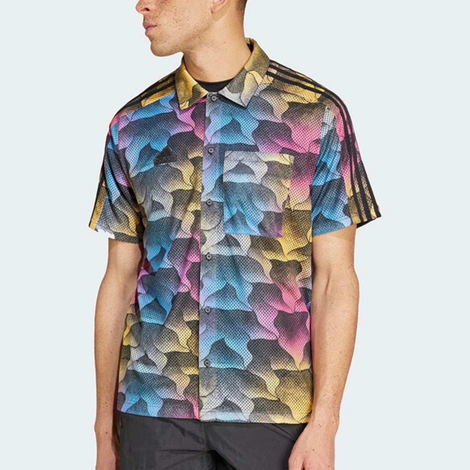 قميص أديداس الأصلي 2024 الجديد للرجال رياضي صيفي قصير الأكمام IP3784