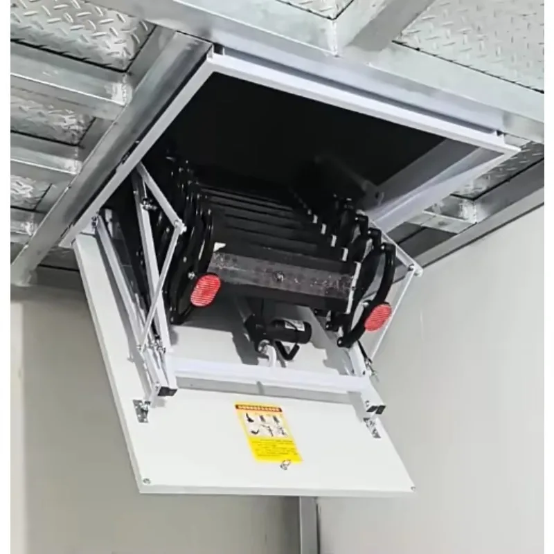 Electric Folding Retractable Loft Stairs, Good Quality Modern Aluminum Floating Attic Ladder For Villa