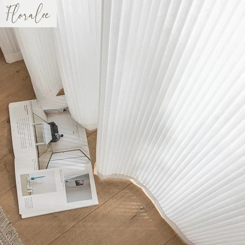 

1Pc Vertical Blinds Chiffon Curtains for Living Room Bedroom High Quality Sunshade Uv Protection White Tulle Simple Morden Yarn