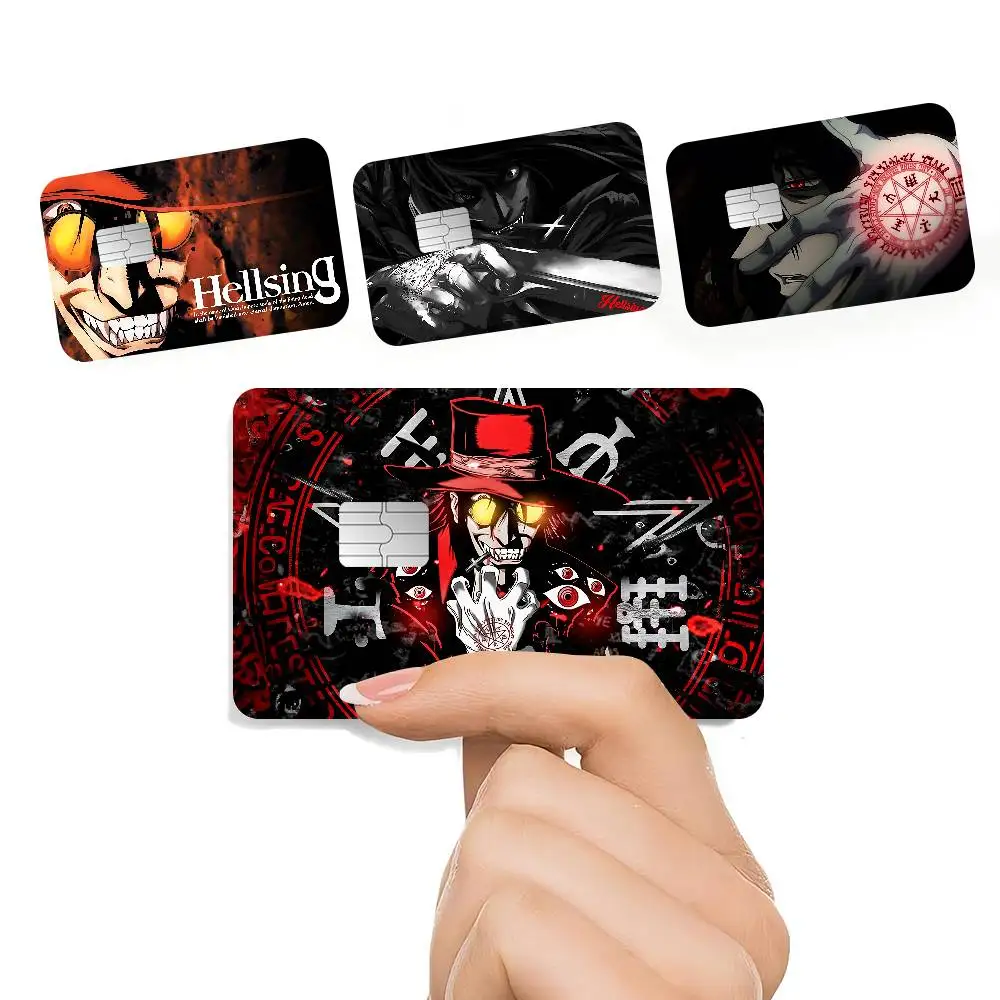 Classic Horror Anime H-Hellsing Anime Front Cover Film Sticker Skin for Credit Debit Card Small Large Chip