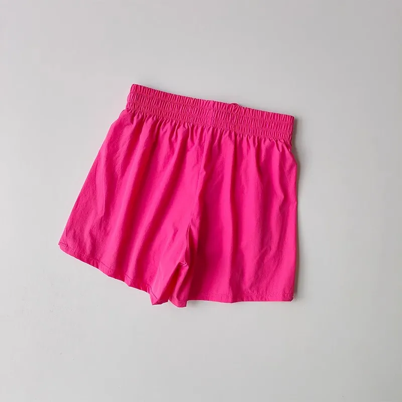 Sommer Damen High-Waist Lauf- und Yoga-Shorts, 2-in-1 Freizeit-Kurzhose, Radfahrer-Shorts, Sport-Shorts – Detail 4