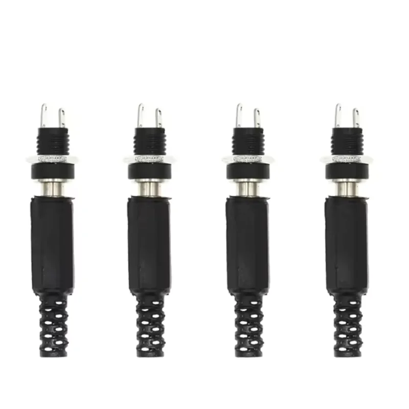 10PCS (5Pairs) Plastic Male Plugs 3A 12V 5.5x2.1mm DC022 DC Power Socket Female Jack Screw Nut Panel Mount Connector 5.5*2.5MM