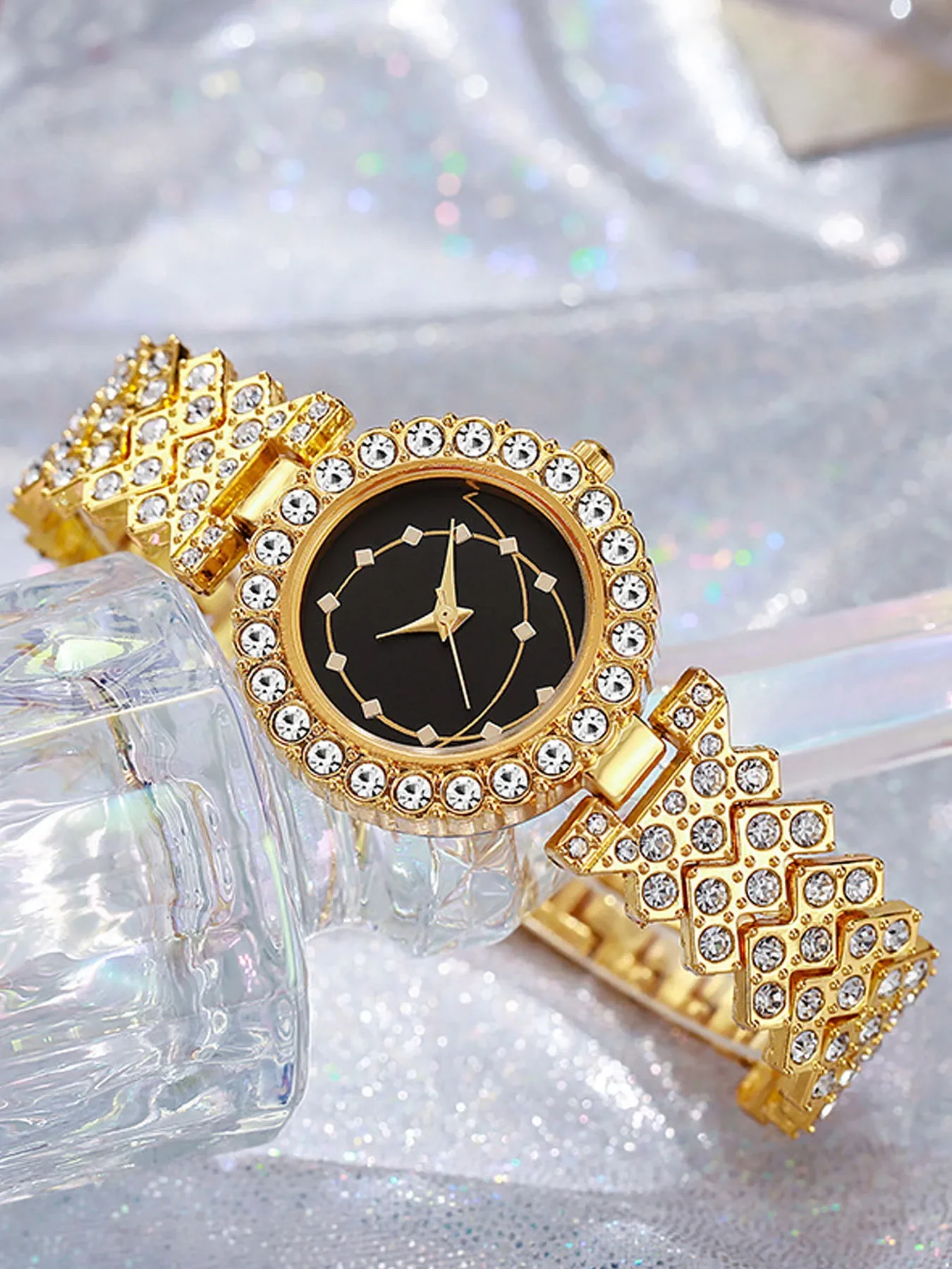 Quartz watches for women, high-end women's watches, rhinestone jewelry, earrings, necklaces, rings, accessories