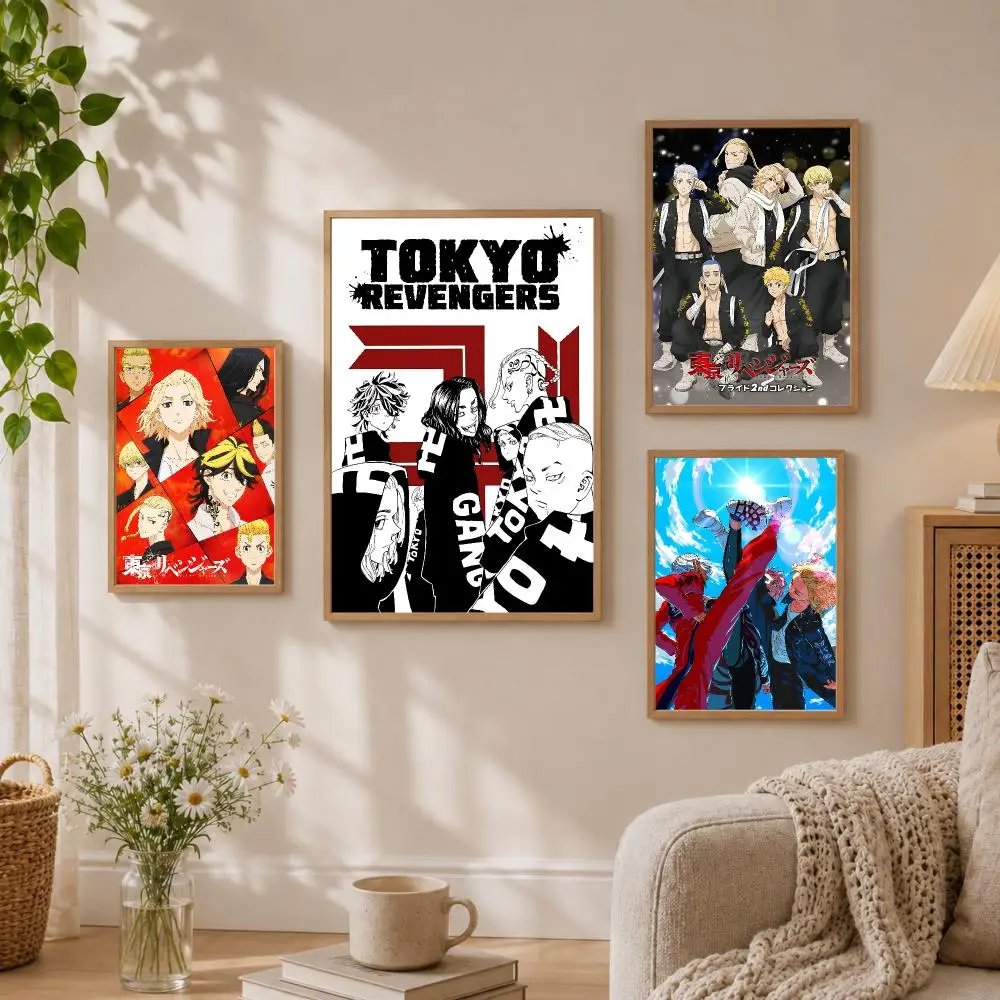 Tokyo R-Revengers Poster Stickers HD Painting Self-Adhesive Art for Bedroom Living Room Home Decor Wall Decals Gift