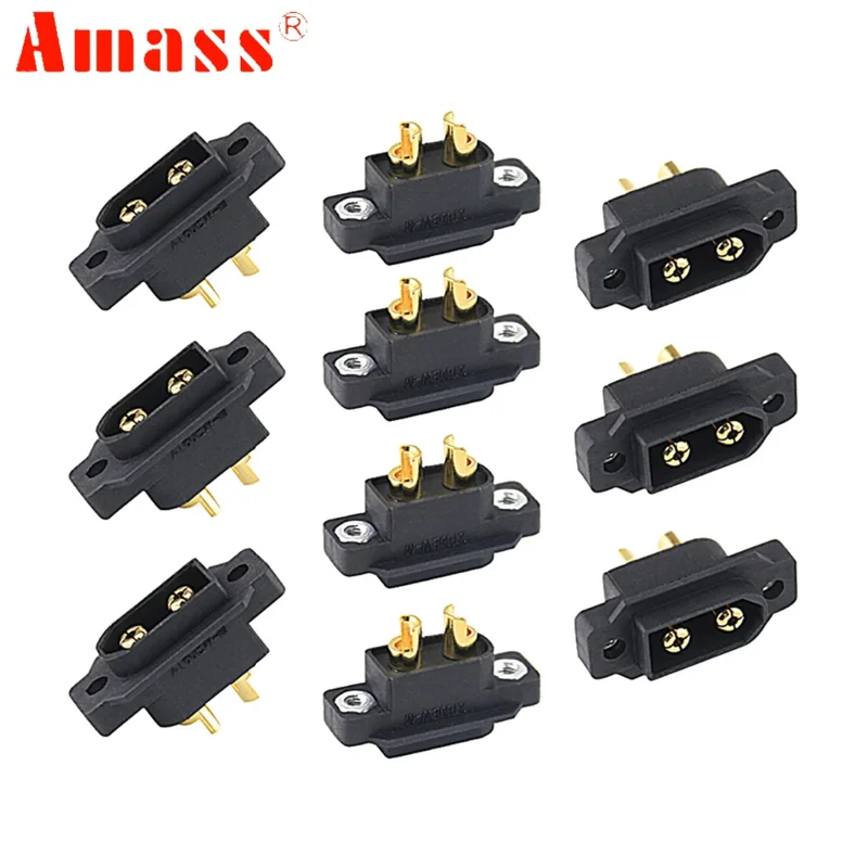 Amass XT60EW-M DC500V 20A-40A 0.6mΩ Gold-Plated Male Plug Connector For RC Lipo Battery Aircraft FPV Drone Accessories Model