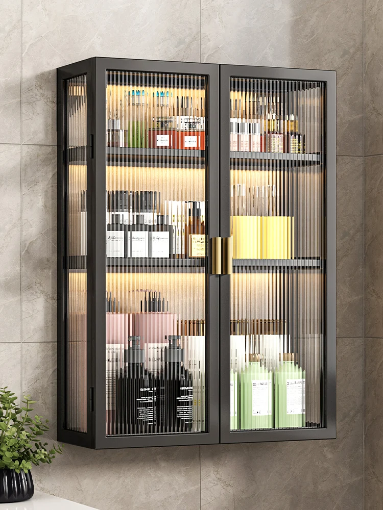 

Bathroom rack bathroom cosmetics storage cabinet punching-free wall-hung washstand storage rack