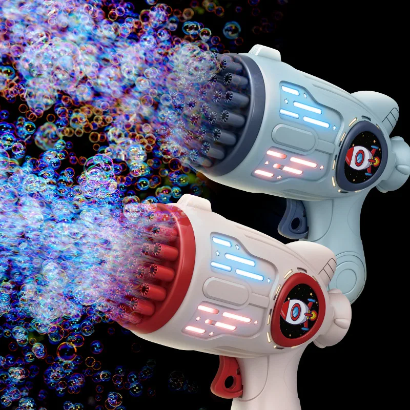 Bubble Machine ของเล่นเด็กอินเทอร์เน็ตคนดังอัตโนมัติ Bubble Blowing Stick ระเบิดรุ่น Gatling Gun ทนทาน