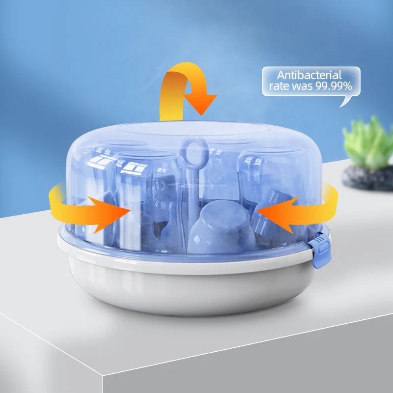 Baby Bottle Sterilizer Microwave Sterilization Box Steam Sterilizer Storage Holder High Temperature Microwave Steriliser