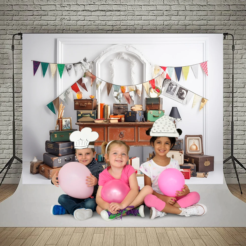Bonvvie-Fundo De Volta Para A Escola, Quadro Preto, Livro De Lápis Globo, Sala De Aula Crianças, Fotografia De Fundo Estudante, Decoração De Festa