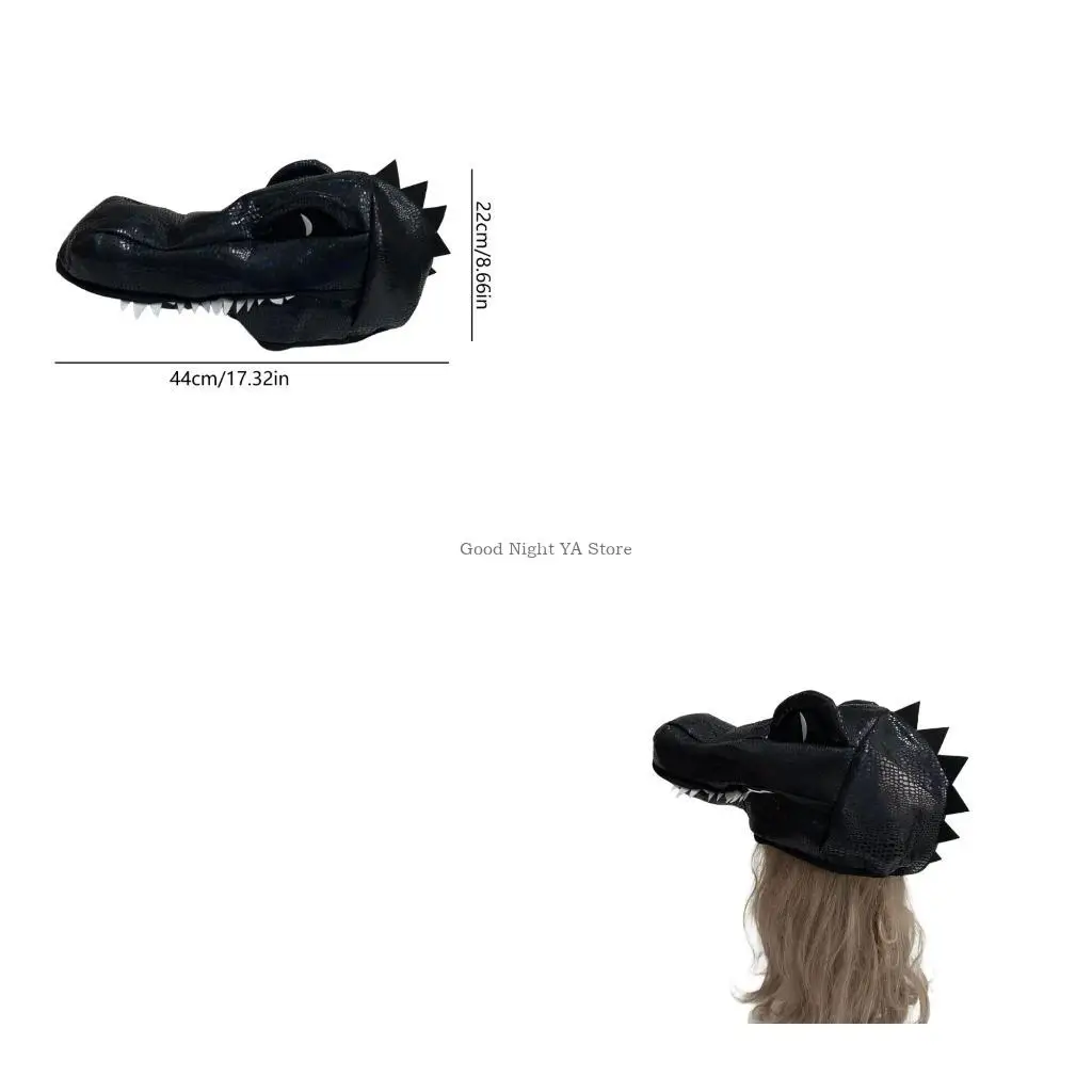 Breathable Crocodiles Head Cover Hat Party Essential Headwear For Costume Event