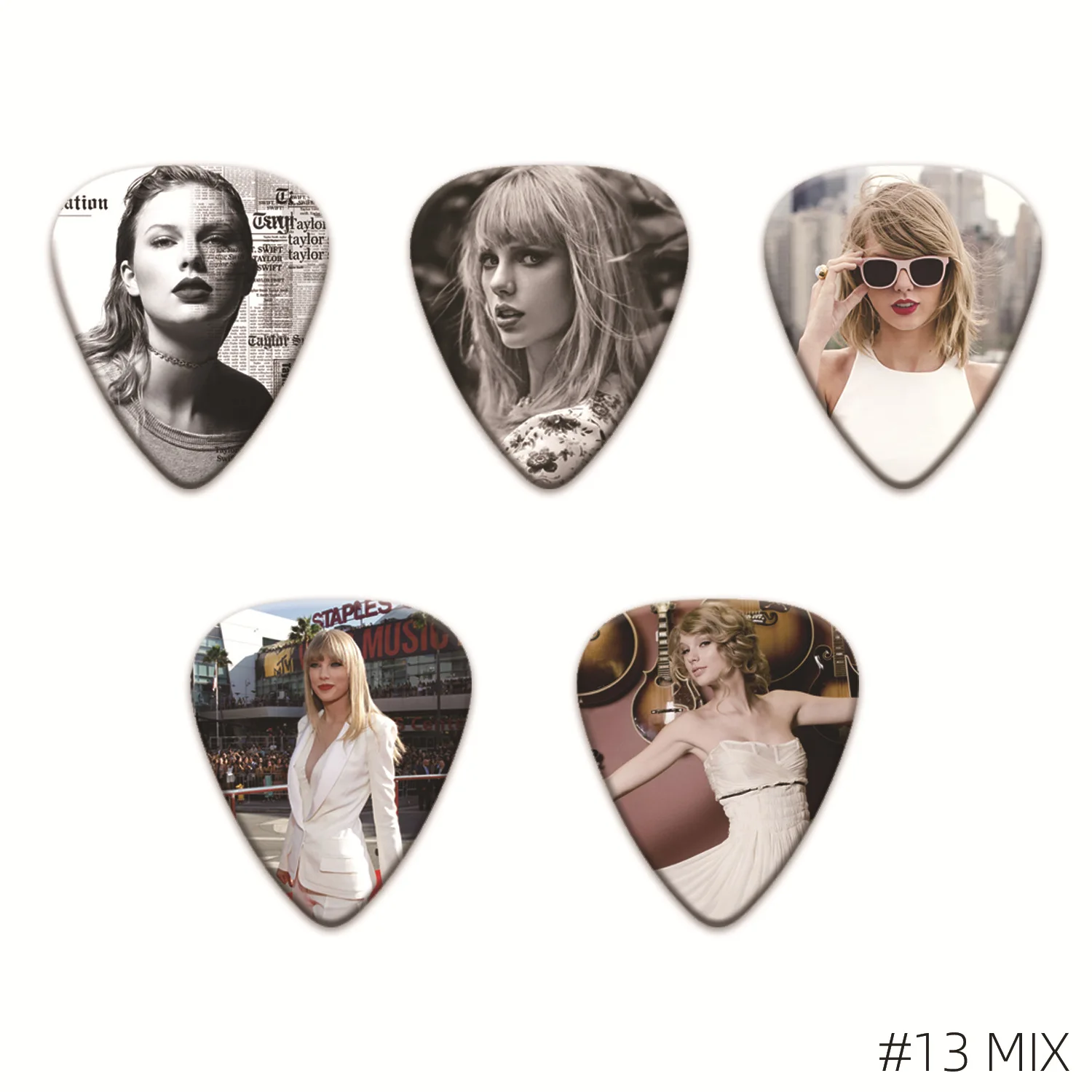 5 PCS Taylor Swift Taylor Swift Album Cover Guitar Pick Celluloid Pick Thickness 0.96mm