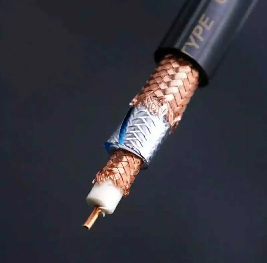 Hi-end TRANSPARENT TYPE CL2 OFC OCC copper Shield audiophile grade 75 ohm RCA Audio 10.5m HiFi Coaxial Cable Line Wire