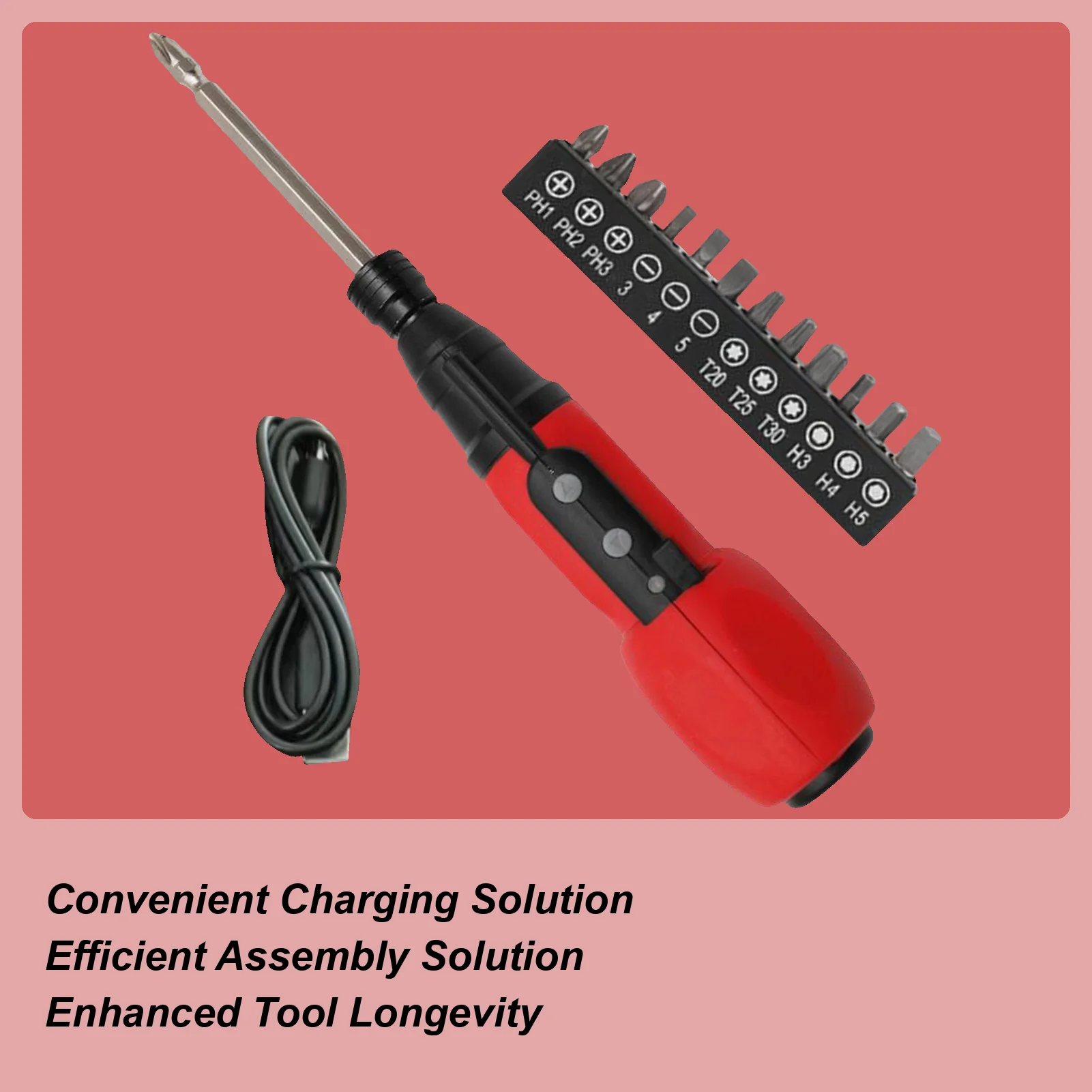 

Electric Screwdriver Cordless USB Charging Screwdriver Multi Functional Installation Tool Compact Home Repair Machine For Doors