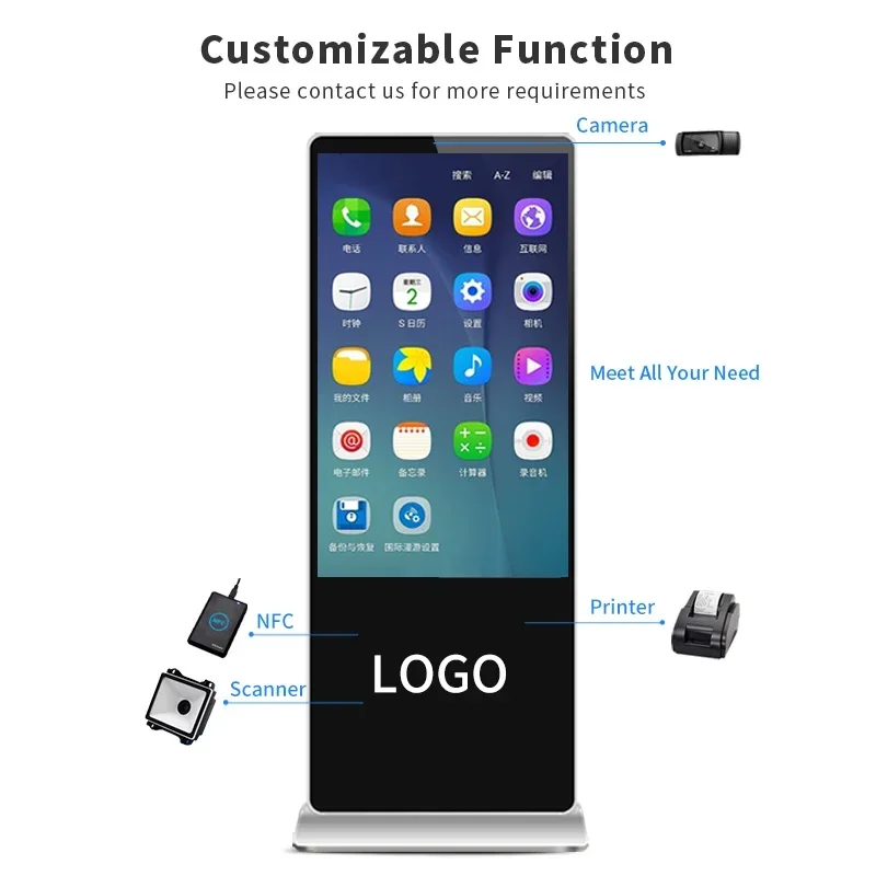 Cheap Competitive Price Customized 32 65 Inch Android Advertising Player Indoor Digital Display Led Advertising Screen Vertical