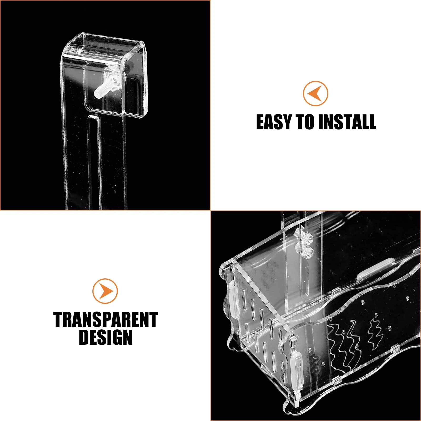 

Water Grass Planting Cup Clear Acrylic Aquarium Planter For Fish Tank Decor Breeding Oxygen Boosting Reusable Plastic