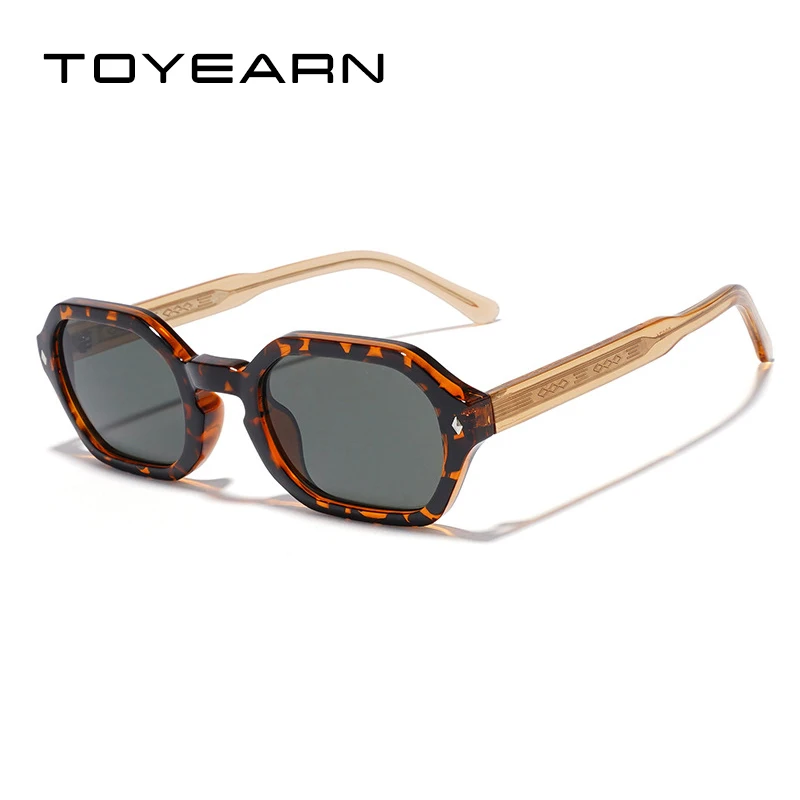 Classic Rivet Polygon Sunglasses Women For Men Vintage Sun Glasses Luxury Brand Designer Punk Outdoor Small Frame Shades UV400