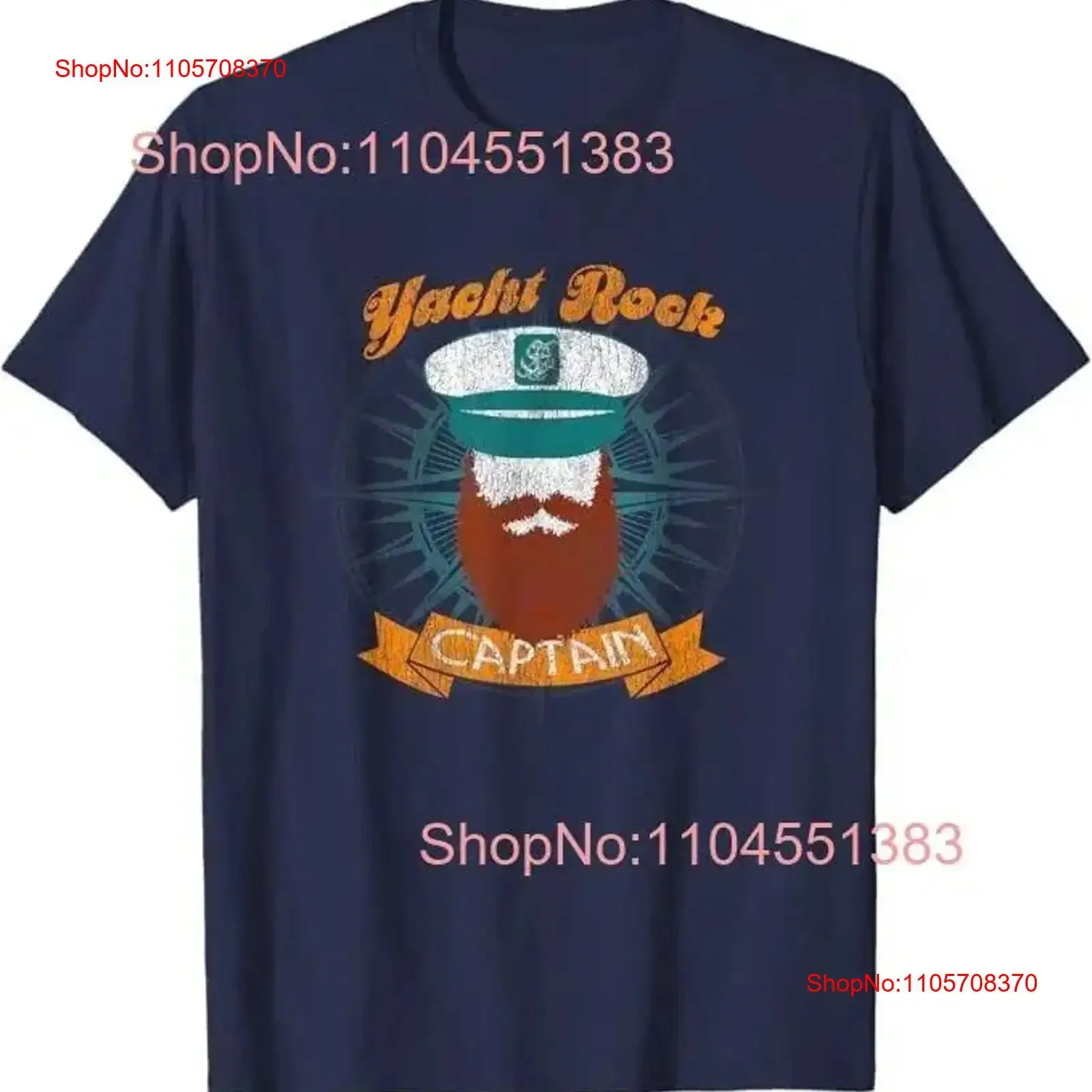 Yacht Rock Captain Party Boat Drinking T Shirt Bearded vintage Washed Soft streetwear Versatile Top For Everyday Wear graphic